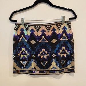 Express Sequin Mini Skirt Women’s Size Small